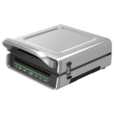 1 of 4:George Foreman Digital Stainless Steel Smokeless Grill, GRD6090B, 4-6 Servings 