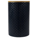 1 of 4:Grand pot en céramique nid d'abeille Home Basics, bleu marine 