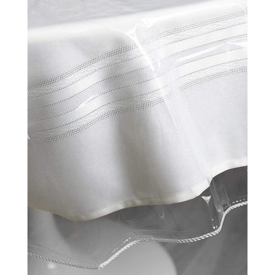 7 of 20:Broder Vinyl Plastic Tablecloth Protector, Crystal Clear 