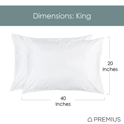 5 of 12:Paquete de 2 protectores de almohada impermeables con cremallera Premius, blanco 