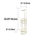 11 of 12:Home Basics Prism Freestanding Dispensing Toilet Paper Holder, Gold 