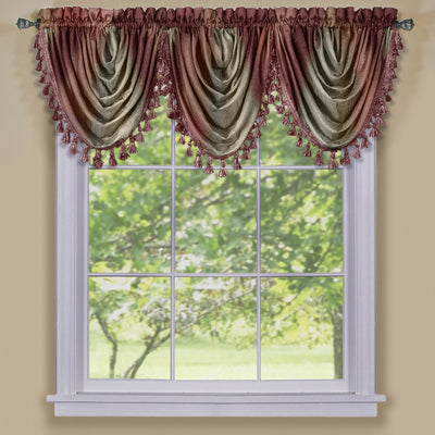 5 of 29:Ombre Crushed Satin Rod Pocket Window Panel and Valance Treatments, All Sold Separately 