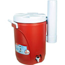 1 of 2:Rubbermaid 5 Gallon Victory Water Cooler with Cup Dispenser, Modern Red 