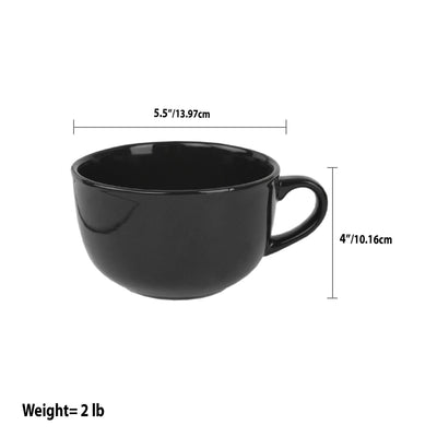 6 of 6:Home Basics 22 oz. Jumbo Ceramic Mug, Black 