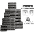 29 of 40:Ensemble de serviettes 24 pièces 100 % coton Casa Platino 