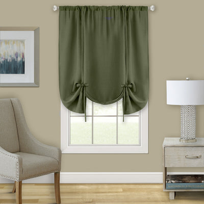 2 of 8:Darcy Decorative Tie Up Window Shade Curtain, 58x63 Inches 
