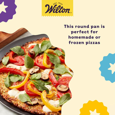 6 of 6:Wilton Perfect Result Premium Non-Stick Pizza Slider Pan, 14 Inches 