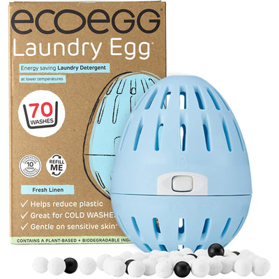 1 of 7:Ecoegg 70 Loads Laundry Detergent Egg, Fresh Linen 