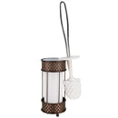 2 of 3:Home Basics Basket Weave Toilet Brush Holder with Removable Plastic Insert, Bronze 
