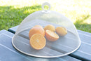 4 of 5:Home Basics Round Mesh Collapsible Food Plate Cover, White 