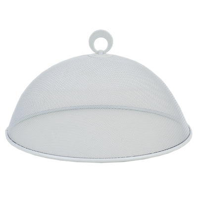 3 of 5:Home Basics Round Mesh Collapsible Food Plate Cover, White 