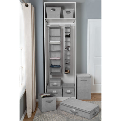 4 of 4:Organiseur de placard Simplify à 6 étagères en gris chiné 