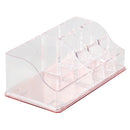 2 of 5:Home Basics Large Plastic Cosmetic Organizer with Rose Bottom 