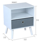2 of 2:Home Basics 2 Cube Night Stand with Non-Woven Bin, White 