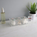 4 of 4:Boîte à cosmétiques en plastique florale Home Basics, transparente 