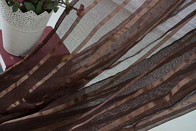30 of 31:Gretchen Striped Rod Pocket Window Panel with Attached Valance, 54x90 Inches 