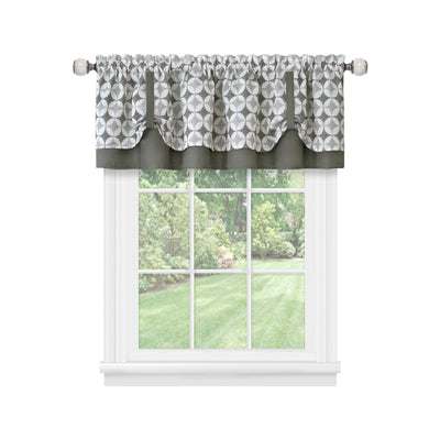 4 of 4:Cenefa de recogida de doble capa Callie - 58x14 - Gris 