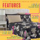 12 of 17:Parure de draps en microfibre PREMIUS Mia Soft, infroissable, noir-taupe 