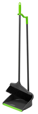 1 of 1:Home Basics Brilliant Juego de recogedor y escoba, gris/lima 