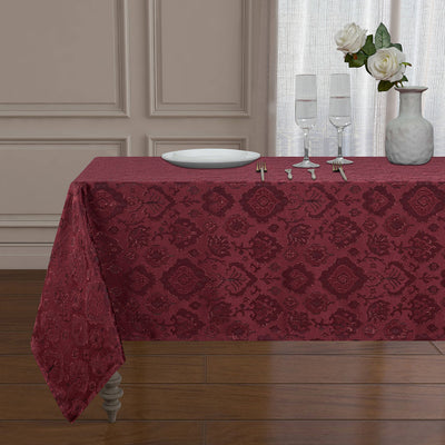 6 of 7:Astoria Jacquard Design Tablecloth 