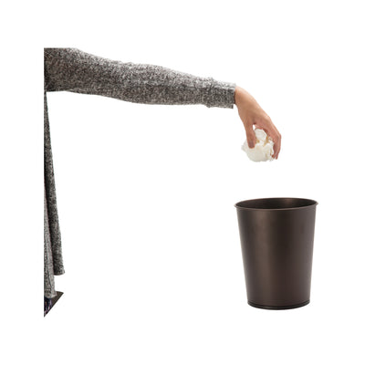 2 of 4:Bath Bliss Trash Can in Bronze 