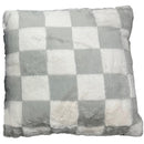 4 of 8:Coussin en fausse fourrure à carreaux Raceway, 50 x 50 cm 