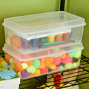 1 of 1:Sterilite Large FlipTop Plastic Storage Container, Clear 