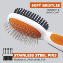 3 of 8:Wahl Premium Pet Double Sided Medium Pin Bristle Brush, For Dogs or Cats 