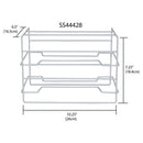 3 of 3:Home Basics Vinyl Wrap Organizer, White, 6.5x10.25x7.25 Inches 