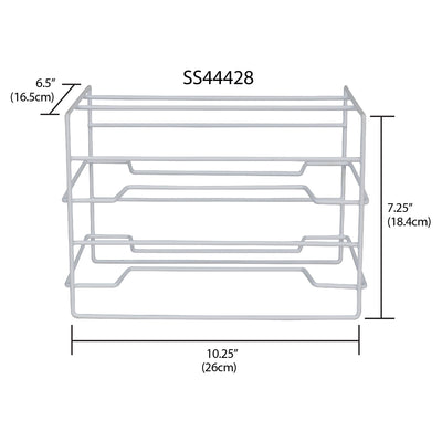 3 of 3:Home Basics Vinyl Wrap Organizer, White, 6.5x10.25x7.25 Inches 