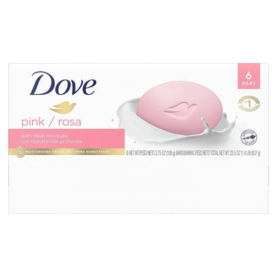 2 of 4:Dove Beauty Bar Soap With Deep Moisture, Pink, 4 Ounces, 6-Pack 