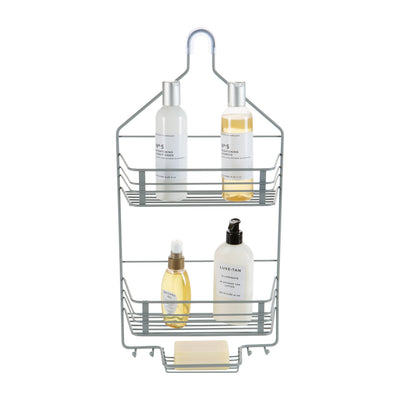 2 of 4:Bath Bliss 2 Tier Shower Caddy in Grey 