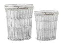 1 of 3:Home Basics  2 Piece  Wicker Hamper with Liner, White 