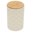 1 of 4:Home Basics Vescia Large Ceramic Canister with Bamboo Top 