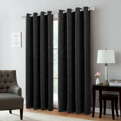 10 of 10:Andy Ogee Room Darkening Curtain Grommet Window Panel, 54x84 Inches 