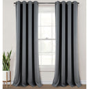 7 of 9:Salem Faux Linen Room Darkening Grommet Window Panel, 54x84 Inches 