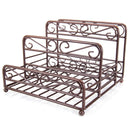 2 of 5:Home Basics Scroll Collection Steel Salt And Pepper Napkin Caddy, Bronze 