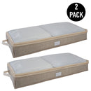 1 of 2:Simplify paquete de 2 bolsas de almacenamiento debajo de la cama en beige 