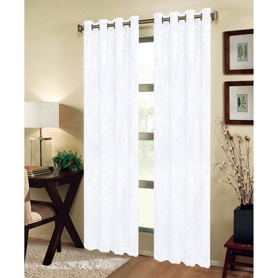 1 of 11:Panel de ventana con ojales para oscurecer la habitación Mabel Damask, 54 x 84 pulgadas 