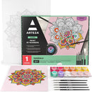 1 of 6:ARTEZA Pintura por números clásica, lienzo con pinturas acrílicas, flores modernas 
