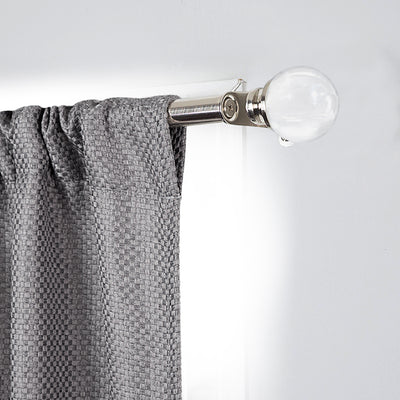 2 of 17:Innovative Decorative Room Darkening Wrap Around Curtain Rod and Finial, Jade 