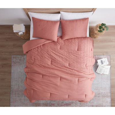 8 of 11:Jade + Oake Ridney Textured Stripe Soft Microfiber Comforter Set 