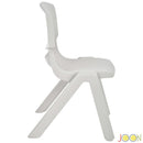 5 of 7:Chaises d'apprentissage empilables en plastique JOON pour enfants, gris clair, 52,1 x 32,7 x 28 cm, lot de 2 (lot de 2) 
