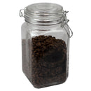 3 of 5:Home Basics Ludlow 43 oz. Glass Canister with Metal Clasp, Clear 