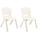 1 of 8:JOON Stackable Plastic Kids Learning Chairs, Ivory, 20.5x12.75X11 Inches, 2-Pack (Pack of 2) 