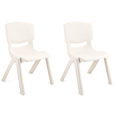 1 of 8:JOON Stackable Plastic Kids Learning Chairs, Ivory, 20.5x12.75X11 Inches, 2-Pack (Pack of 2) 