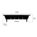 3 of 4:Home Basics Wood Floating Shelf with Key Hooks, Black 