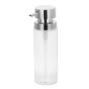 1 of 5:Home Basics 12 oz.  Cylinder Plastic Hand Soap Dispenser with Brushed Stainless Steel Pump, Clear 