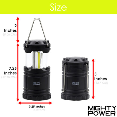 5 of 6:Mighty Power - Linterna LED ultrabrillante plegable para acampar, color negro 