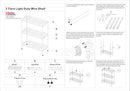 3 of 3:Étagère en fil d'acier à 3 niveaux Home Basics, noire 